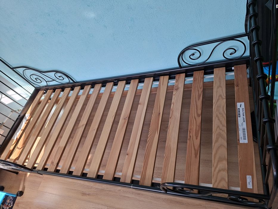 Łóżko Ikea Minnen czarne, rozsuwane, regulowane 3 długości