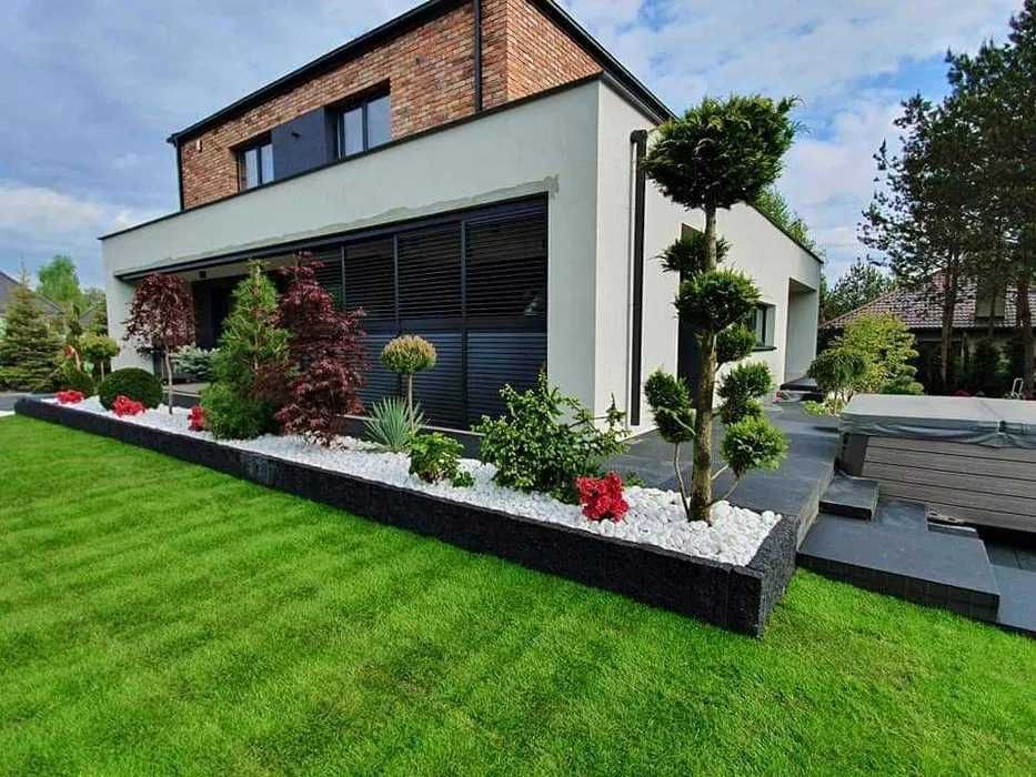 Projektowanie i kompleksowa realizacja ogrodów, roboty koszące