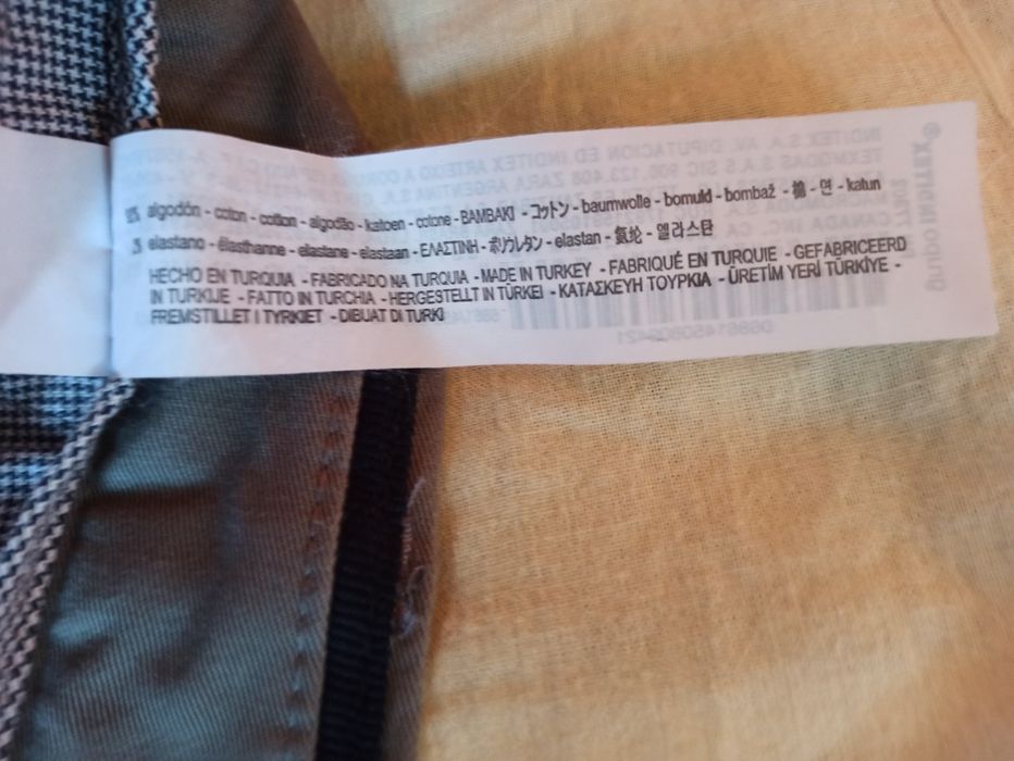 Męskie spodnie ZARA bawełniane