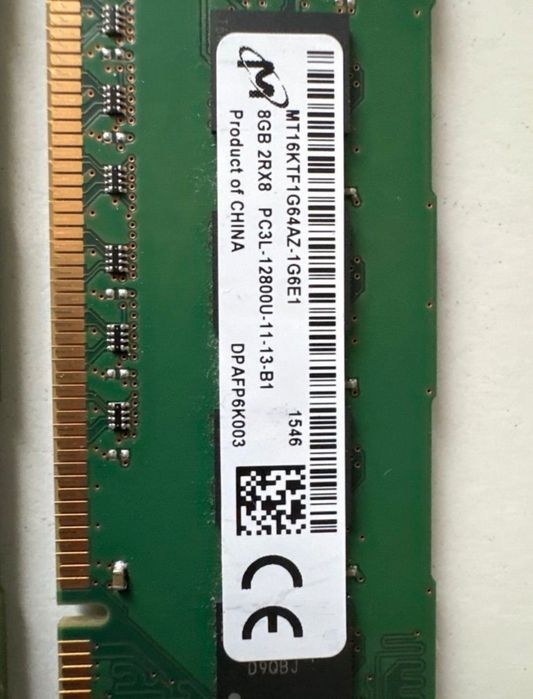 32Go (4x8Go) DDR3L-12800U Memórias RAM