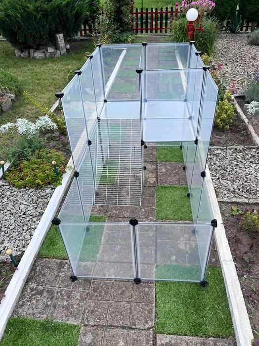 Duża klatka kojec wybieg dla świnki królika zwierząt panelowa NOWA