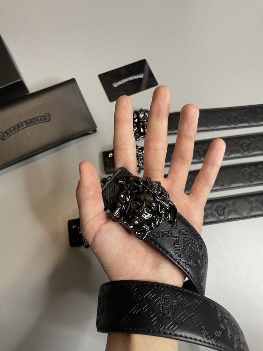 ‼️РОЗПРОДАЖ‼️Ремінь Versace чорний версаче ремень