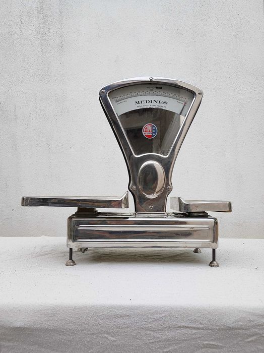 Balança antiga mercearia Medines 418-A inox max 20 kg vintage retro