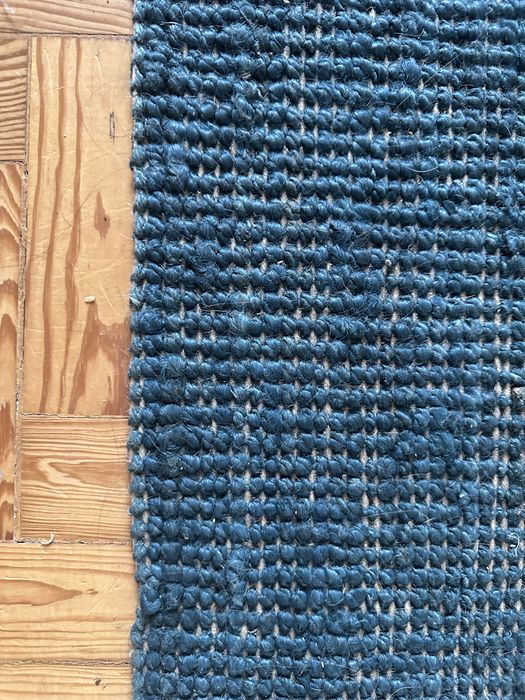 Tapete IKEA LANDBANA azul escuro em juta – 160 × 230 cm