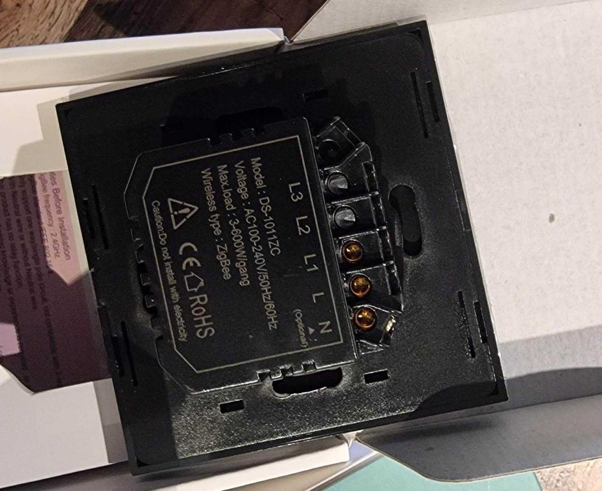 Włącznik podtynkowy - Tuya, Zigbee. Nowy. Google, Alexa. Bez N.