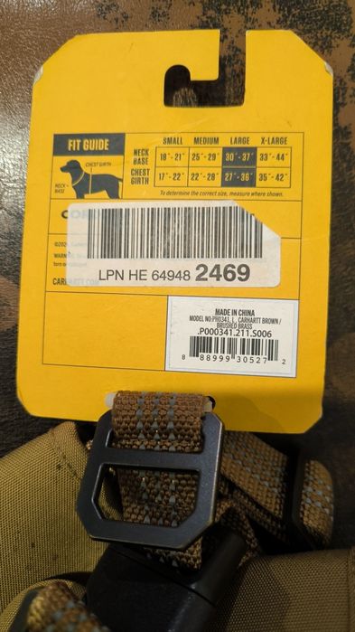 Arnês para cães novo Carhartt