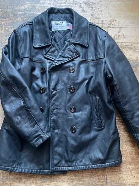 кожаная куртка бушлат ВМС США Schott NYC