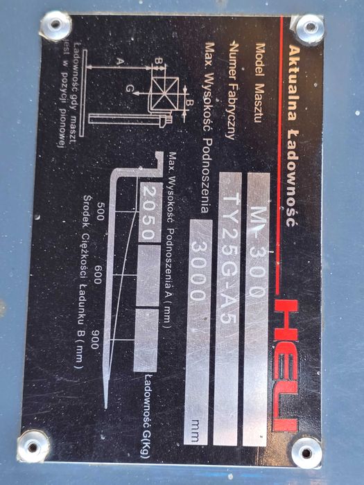 Elektryczny wózek widłowy HELI CPD25  2019r