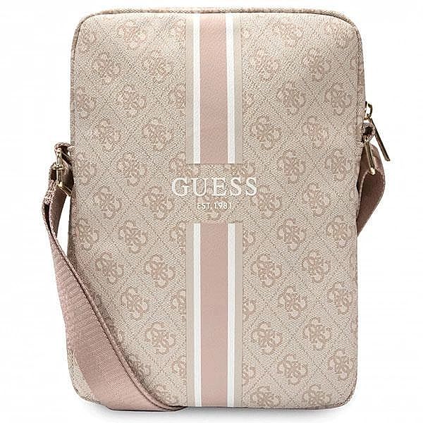 Torba Guess 4G Stripes na tablet 10" - różowa
