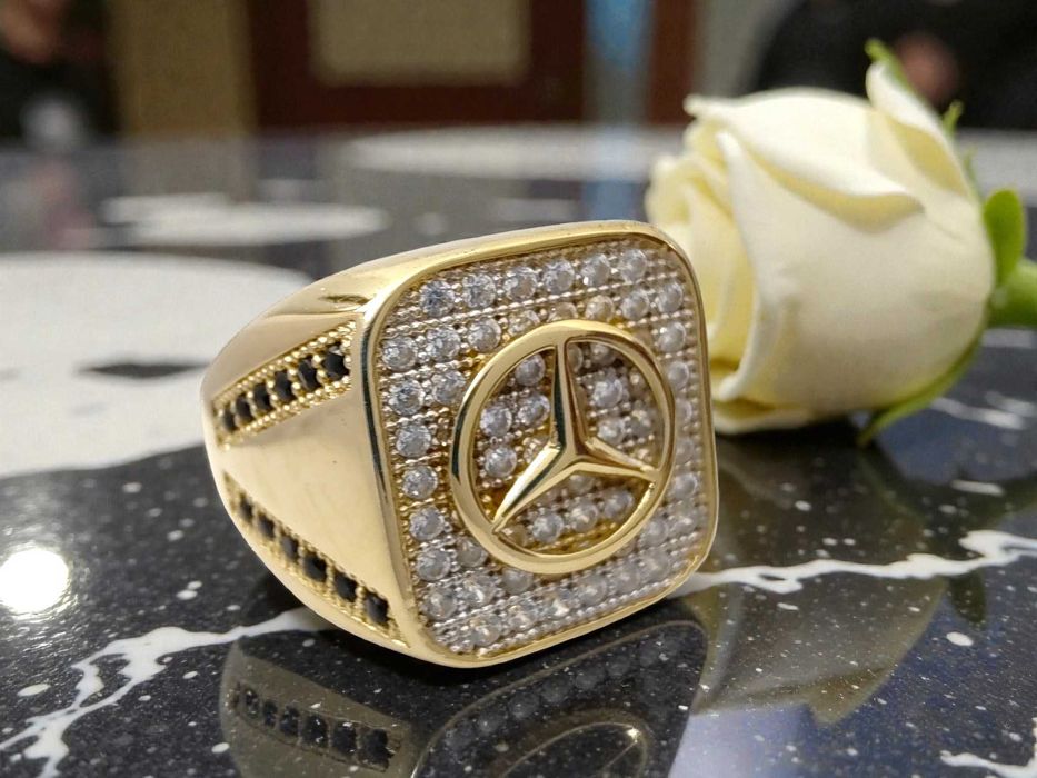 Sygnet męski próby 585, nowoczesny lekki wzór Lombard Gorzów