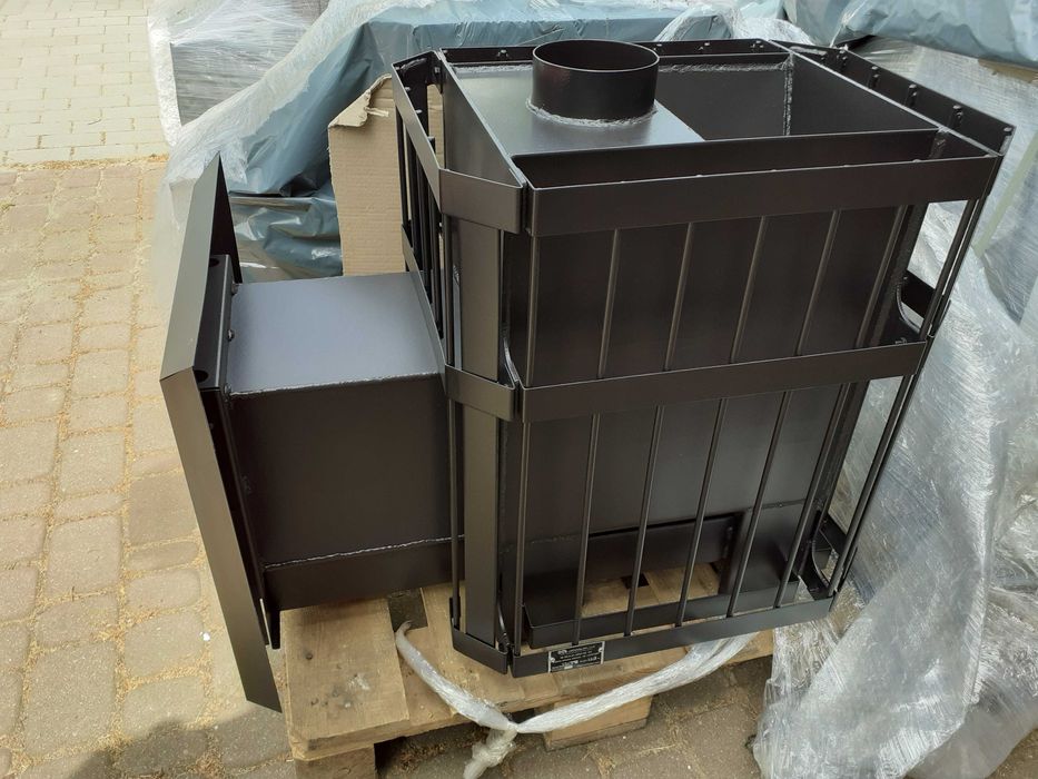 Tunelowy uniwersalny piec do sauny opalany drewnem  do 26 m3 korpus8mm