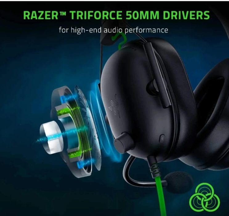 Навушники провідні Razer Blackshark V2 X Black з адаптивним звуком
