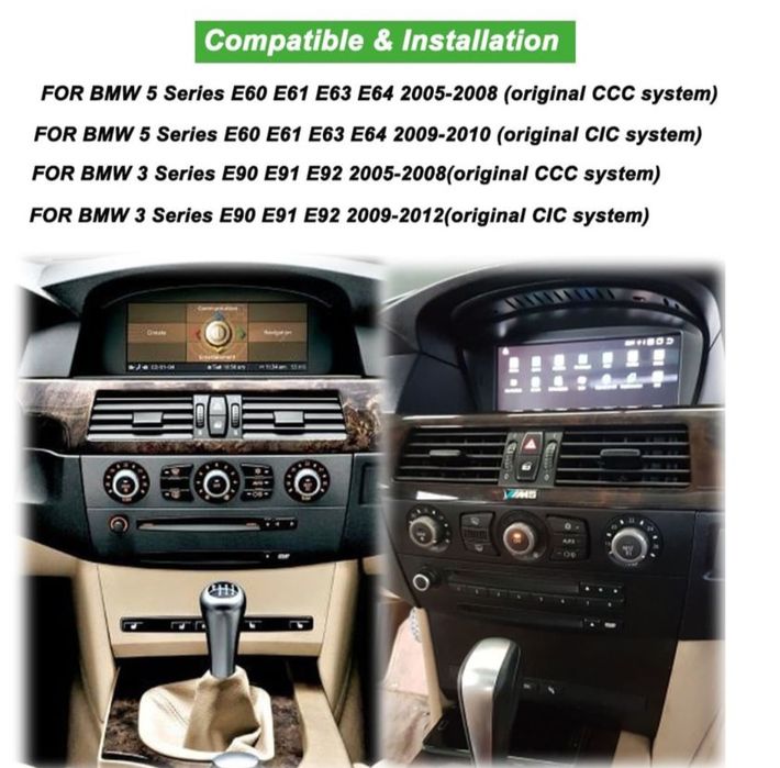 Ecrã Android 14.0 Car DVD player multimédia de rádio para BMW (NOVOS)