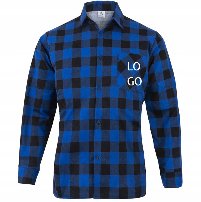 Koszula flanelowa z logo firmy firmowa reklama