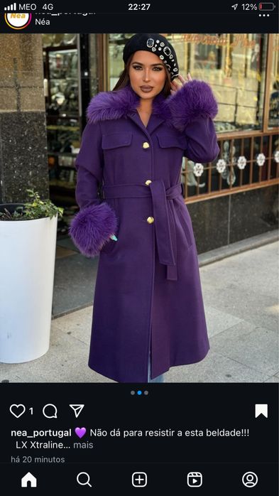 Sobretudo Loco luxo, tamanho S/M