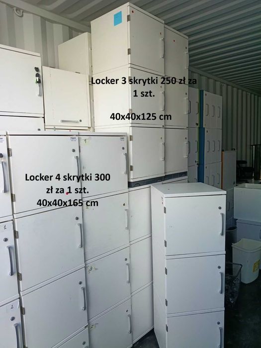 Locker biurowy 3, 4 skrytki lockery biały  KINNARPS szafka biuro dom pokój dziecinny szkół