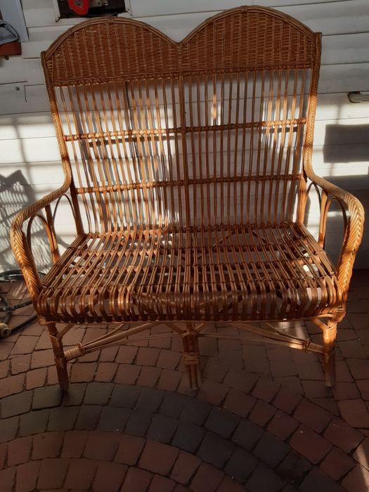 Ławka sofa wiklinowa