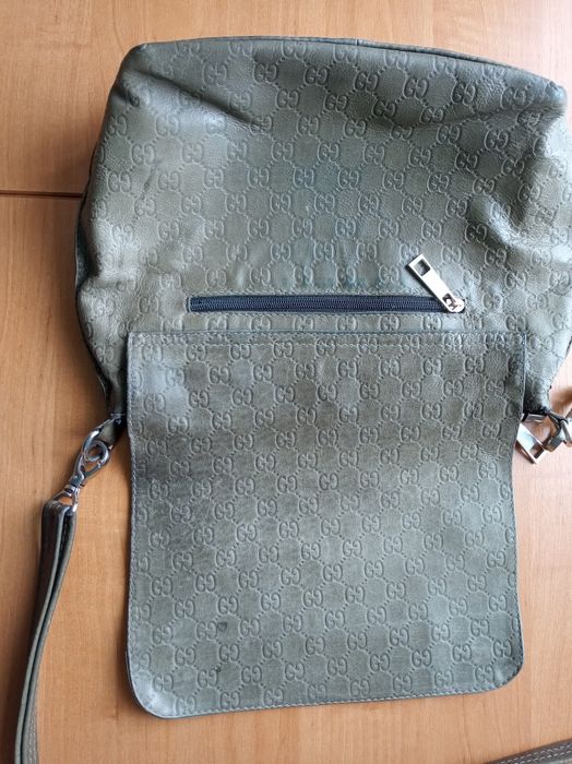 Сумка шкіряна сіра