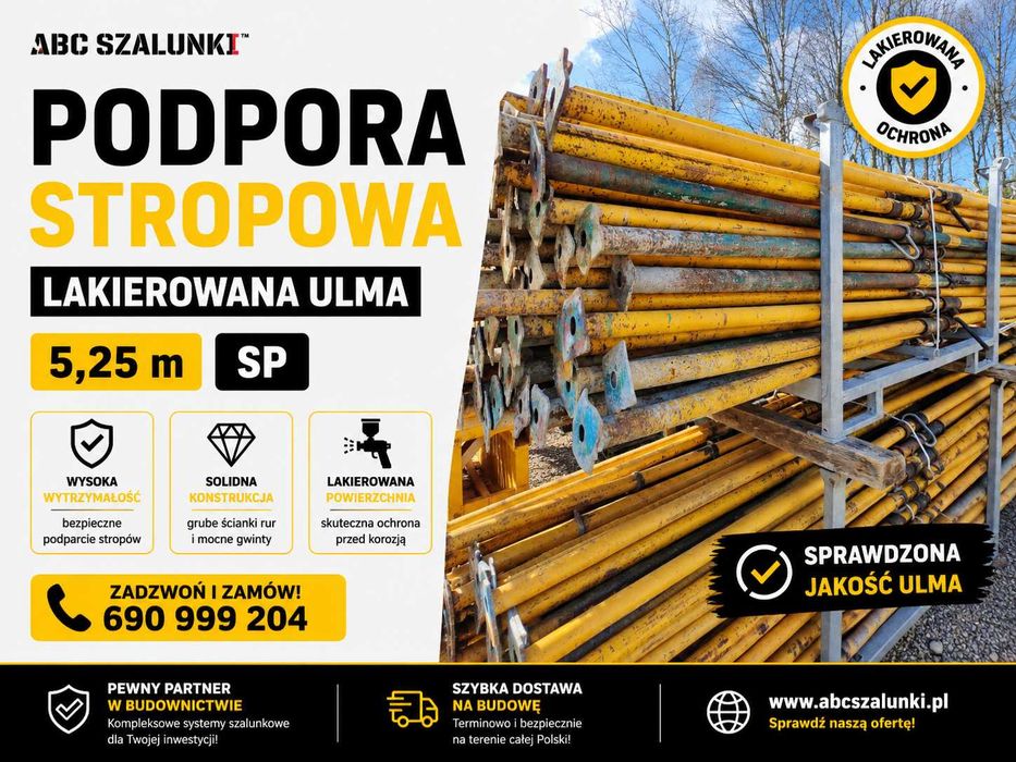 Podpora stropowa lakierowana Ulma 5,25 m SP wzmocniona szalunki strop