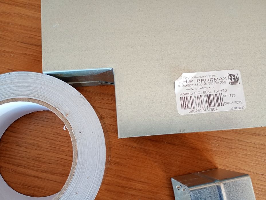 Kanał wentylacyjny 150x50 akcesoria