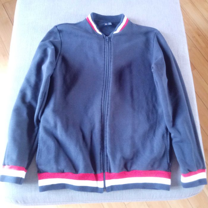 Bluza granatowa na zamek, polar