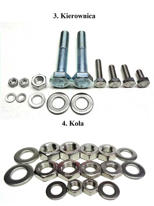 Romet Ogar 200 205 Komplet śrub zestaw śruby nierdzewne