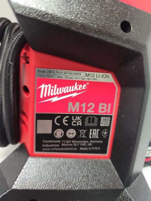 Milwaukee M12 BI 2475-20 акумуляторний насос, компресор Мілвоке оригін