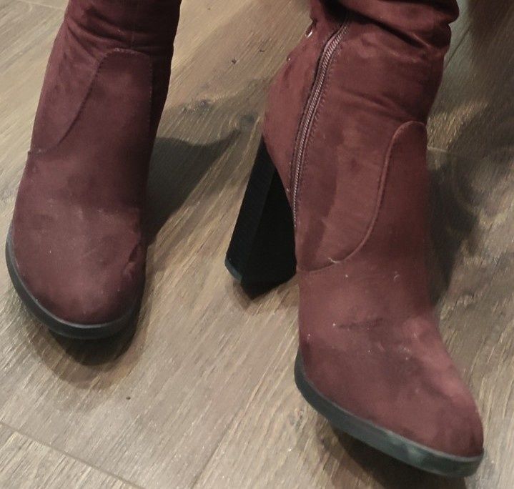 Ботфорди бордові CATWALK