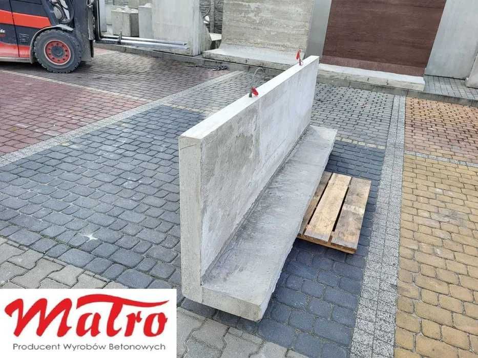 Mur oporowy typu L, mury oporowe elki 100x250x60x12 prefabrykat muru