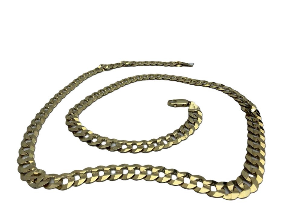 Masywny Złoty Łańcuch Pancerka 34,45g P585 14K 60CM Pełny 0.8CM