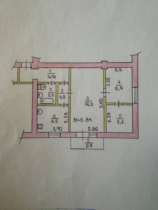 Продаж 2кім.кв. Музична, Суха Балка, 2поверх, цегляний будинок, охайно