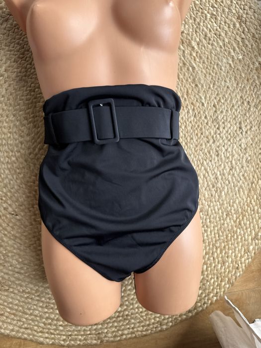 bikini majtki czarne wysoki stan XXXl