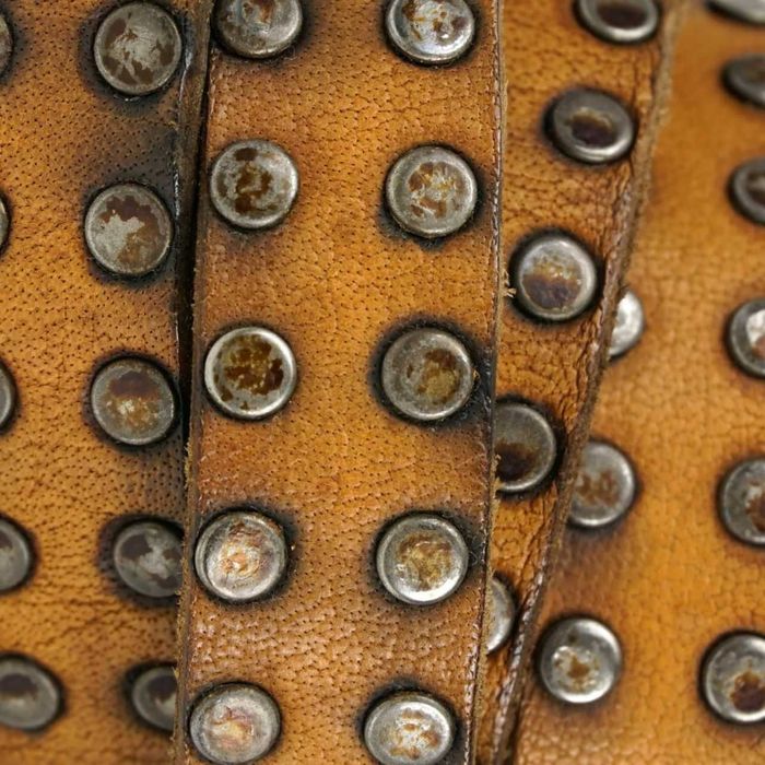 Cinto de couro UNDICI-DIECI Feito à mão Itália