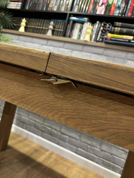 Stół drewniany rozkładany + 6 krzeseł