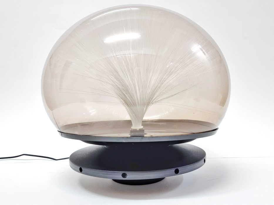 Candeeiro UFO de fibra óptica space age anos 80