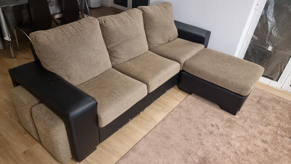 Sofá com chaise longue