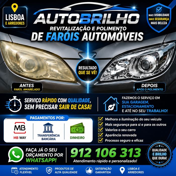 Autobrilho faróis