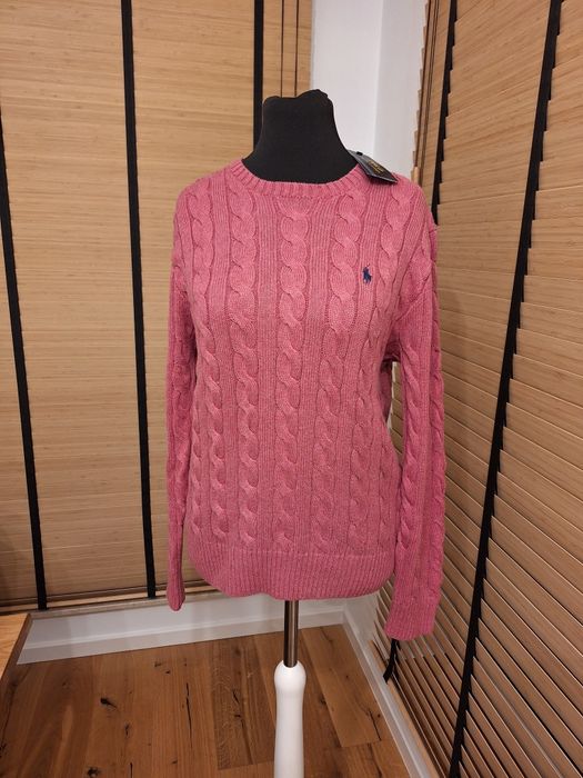 Ralph Lauren, męski sweter warkocz, r. S