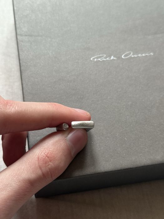 Rick Owens Silver Round Prong Ear Cuff
