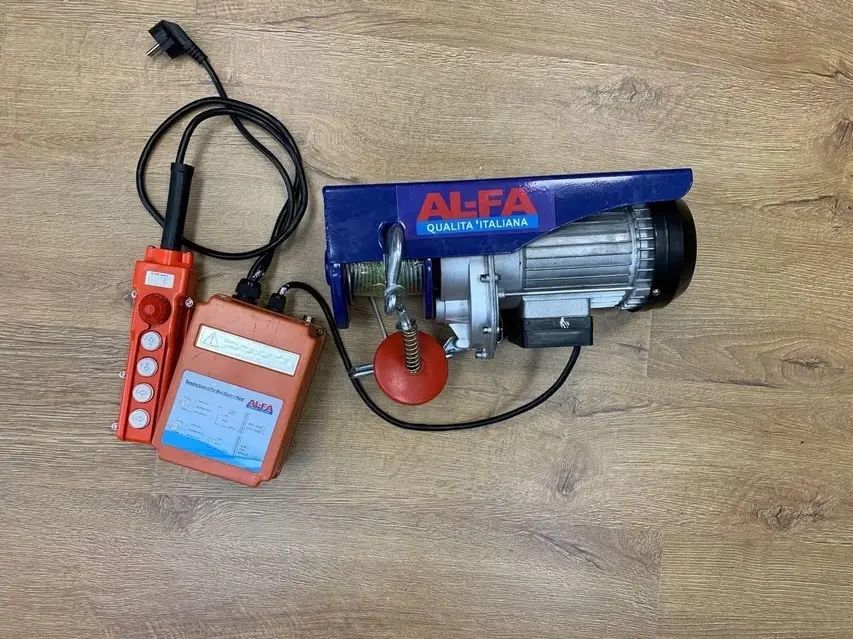 Тельфер с кареткой AL-FA ALEH600TR 300/600Кг/ 1,8кВт + пульт !!!