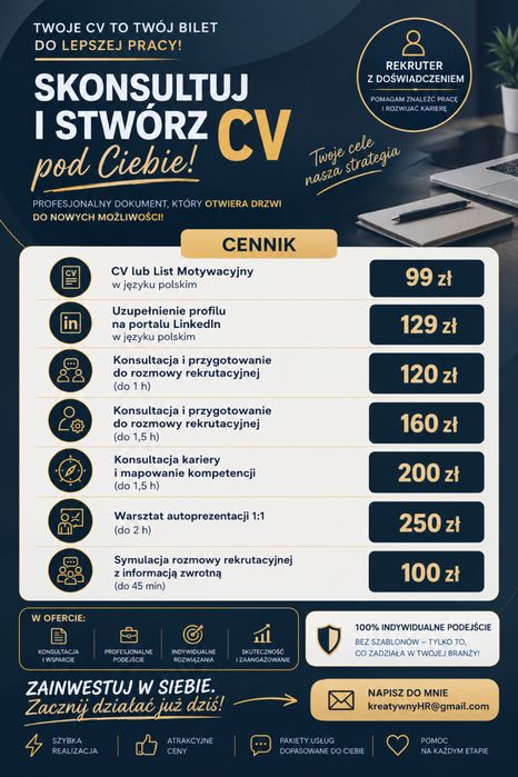 Pisanie cv / Przygotowanie do rozmowy rekrutacyjnej