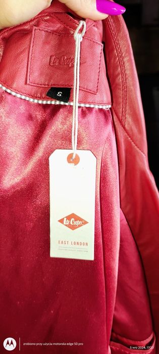 Ramoneska Lee Cooper, skóra naturalna, mięciutka.