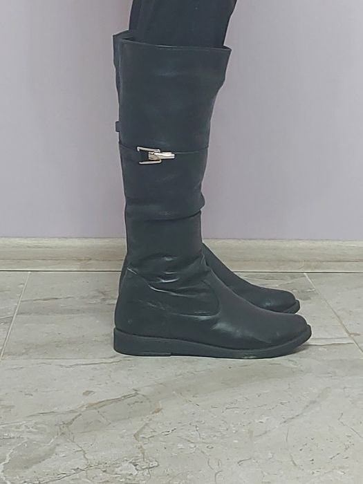 Зимові шкіряні сапожки