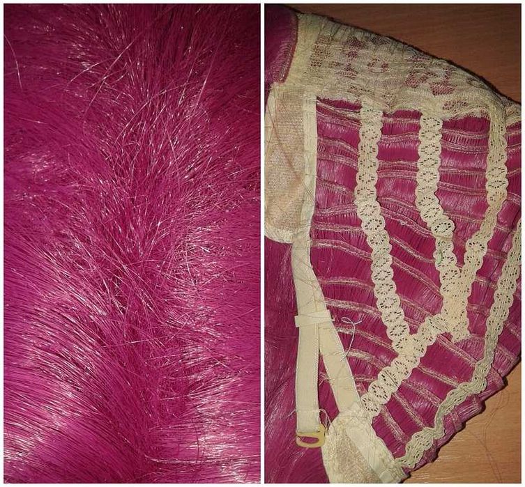 Romance Saja KPop Demon Hunters różowa magenta peruka cosplay wig
