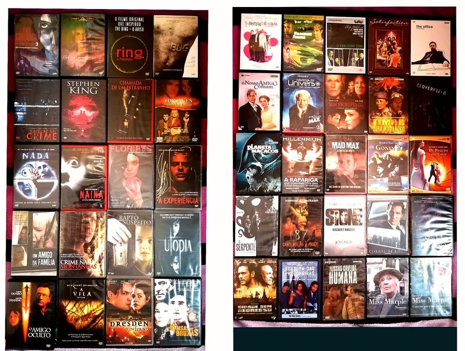 Lote 255 DVD's Originais, terror, ação, drama, aventura (LOTE 43)