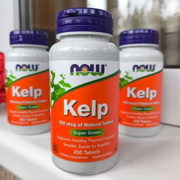 Kelp, Келп, йод, бурые водоросли, США, 150 мкг, 200 таблеток