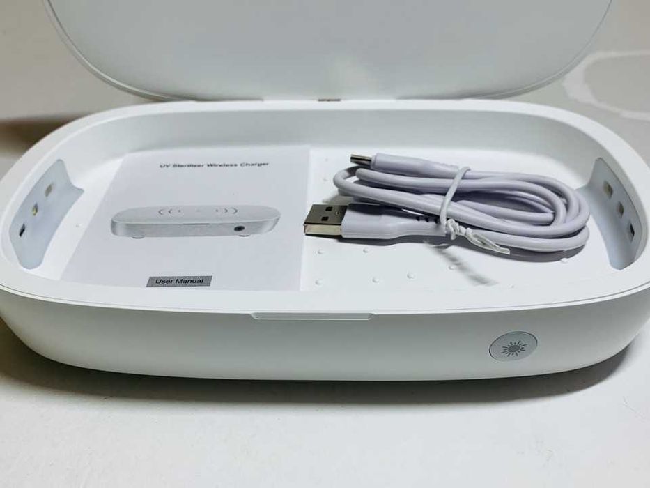 Esterilizador UV Multifuncional + Carregador Sem Fio 10W (Estado de Novo)