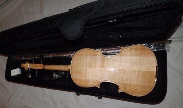 Violino novo de madeira maciça natural