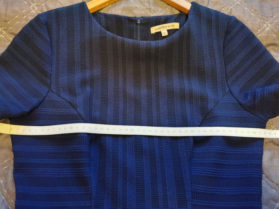 Granatowa sukienka,  rozmiar S 8