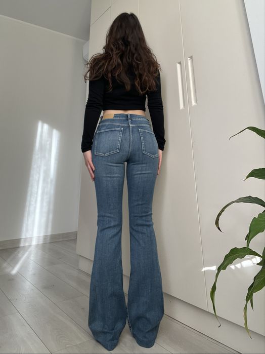 Джинсы средняя талия клеш bootcut flared винтаж 38 36 2000s 90s